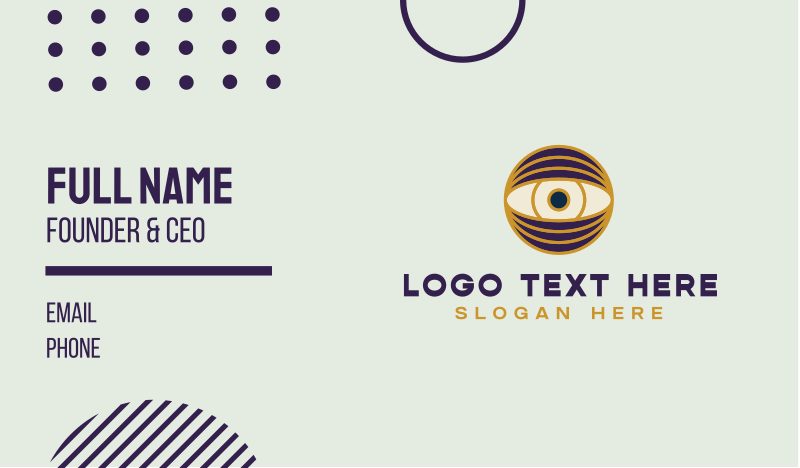Creative Eye Globe Business Card